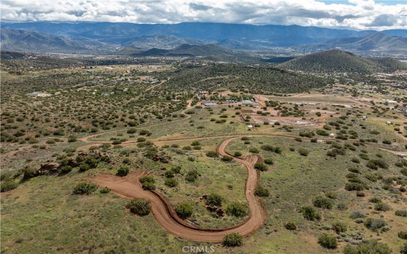 Overhead of property looking south