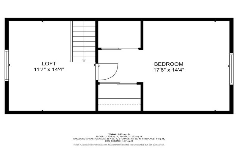 Upstairs floor plan