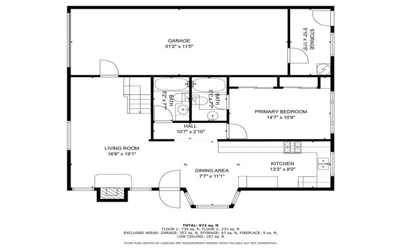 Downstairs floor plan