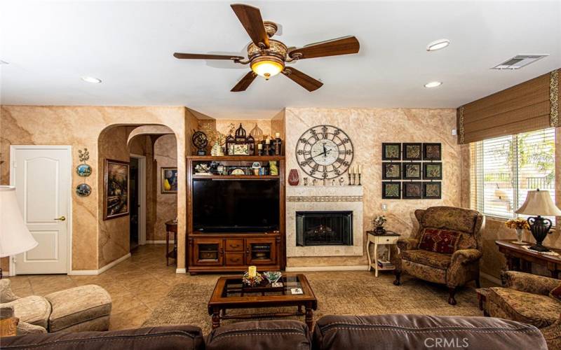 Fireplace and entertainment center