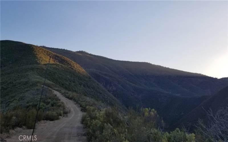 Ridge road looking toward your mountains