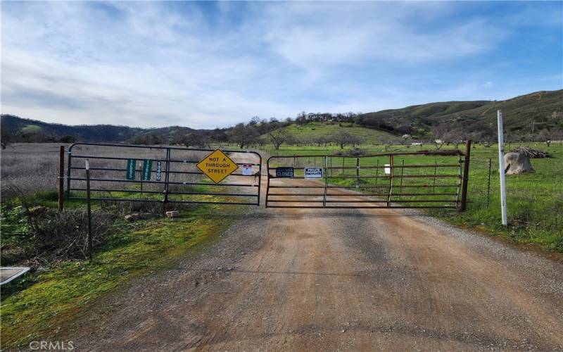 Gate to private road