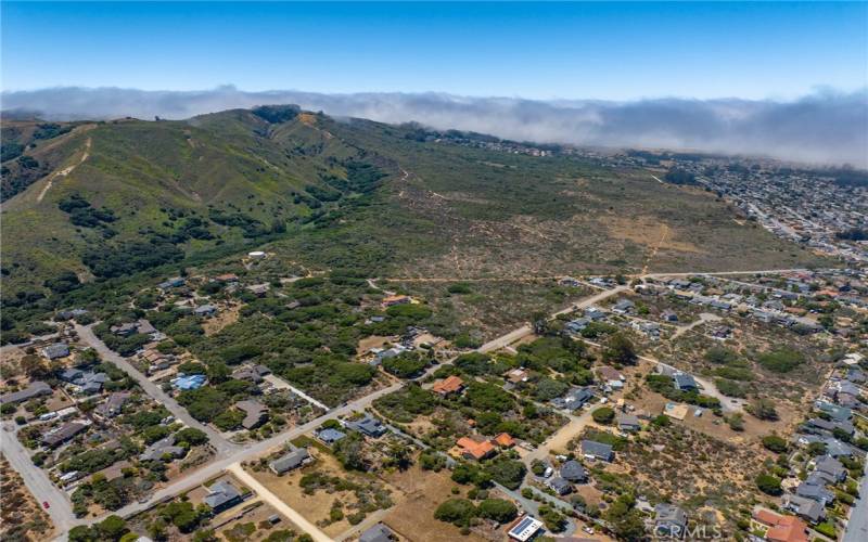 Bayview Heights neighborhood - looking toward the coast.