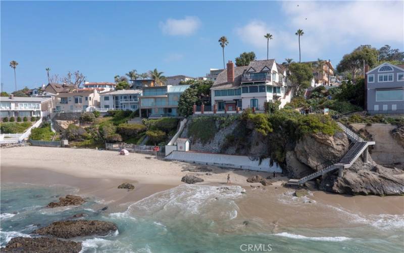 Betty Davis Home with Public Stairs to the right and left of the home -