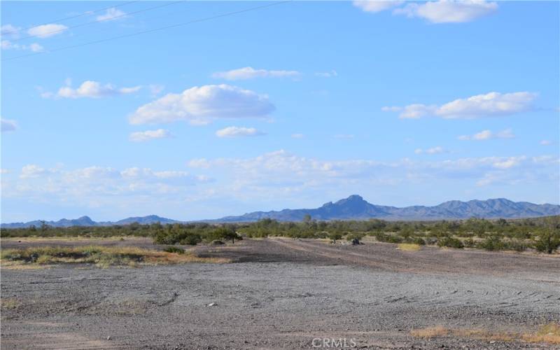 Looking Northwest, toward BLM land and possibly Whipple Mountains