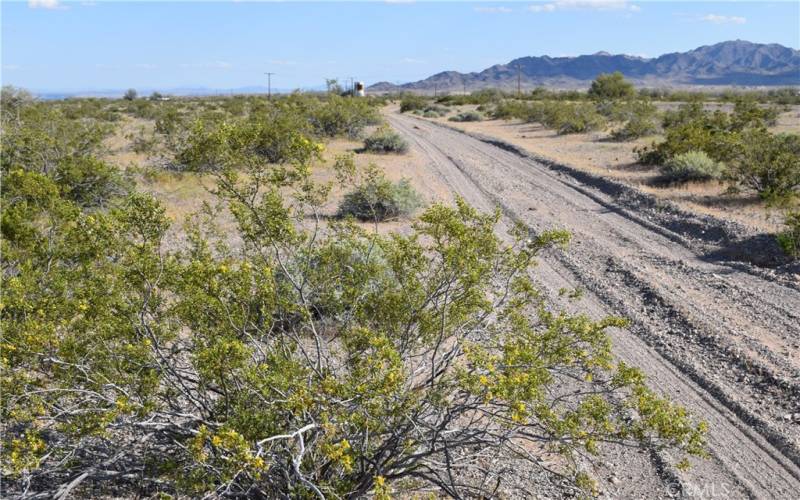 Chambers Well Road and Wyatt Earp's cottage in the short distance