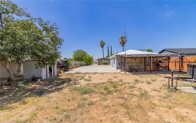 View toward back unit and primary residence.