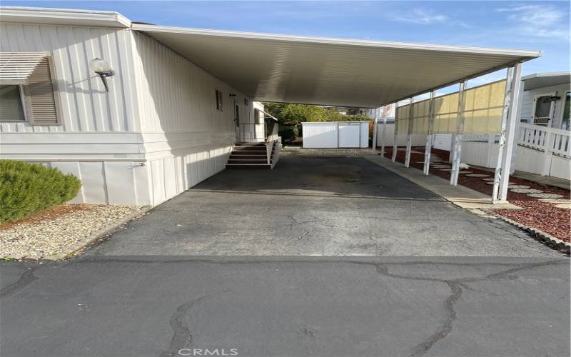 Carport and entry