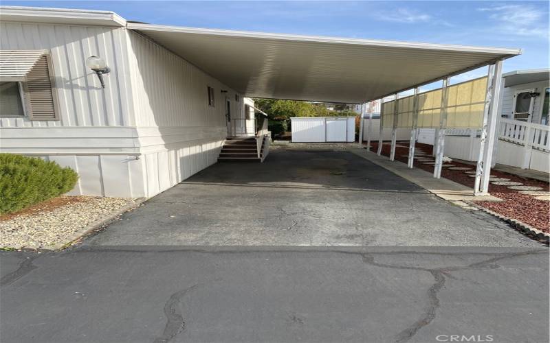 Carport and entry