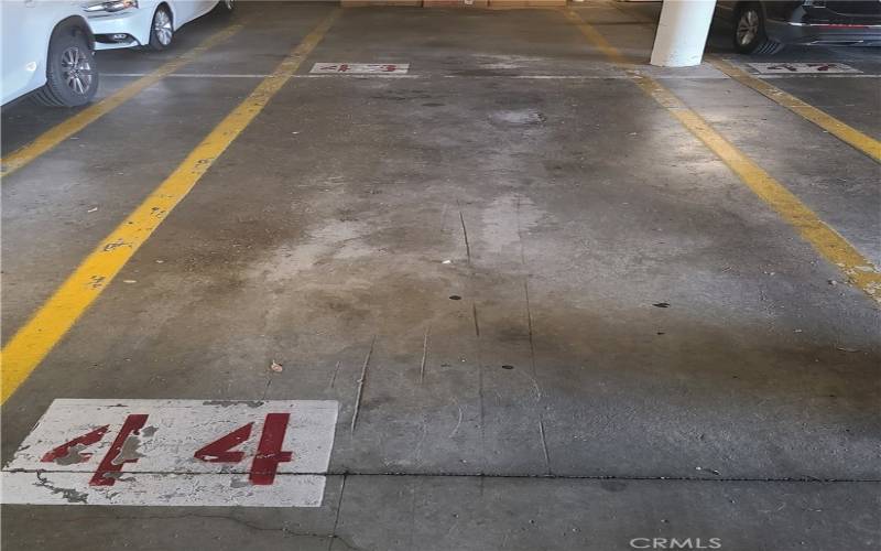 Subterranean parking spaces 43 & 44