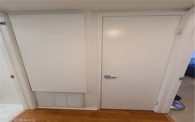 Doors to HVAC & coat closet