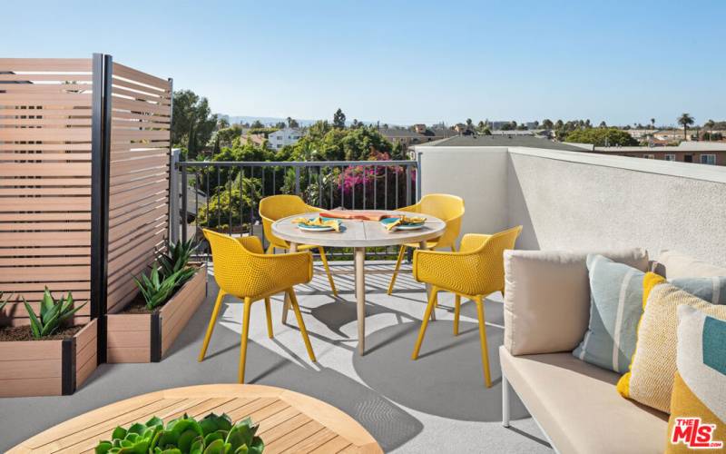 Model home rooftop deck shown for representational purposes only