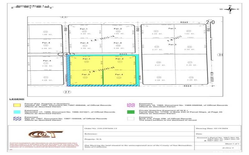 Plotted Easement