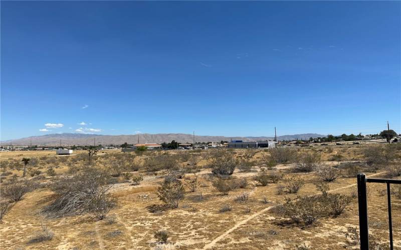 View from the north side of the property looking south