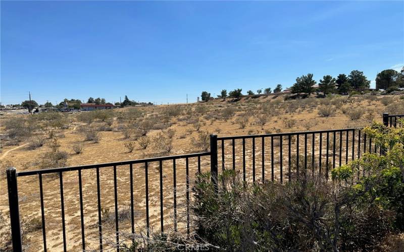 View from the north side of the property, looking south