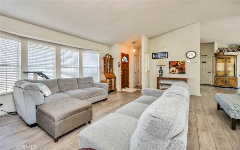 Breezy layout with solid surface flooring.