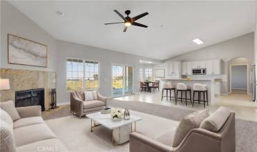 Family room virtual staged