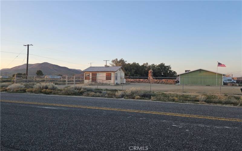 Neighboring properties across the street facing East.