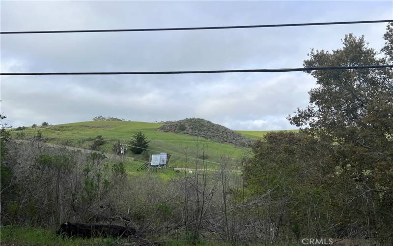 Views of Mountains from street in front of lot