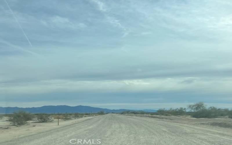 Gravel road to the property