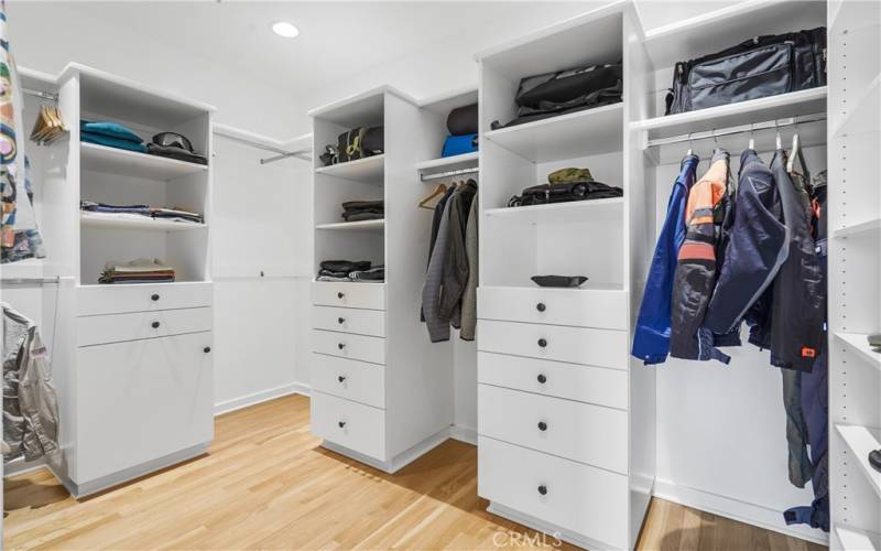Large walk-in closet for primary