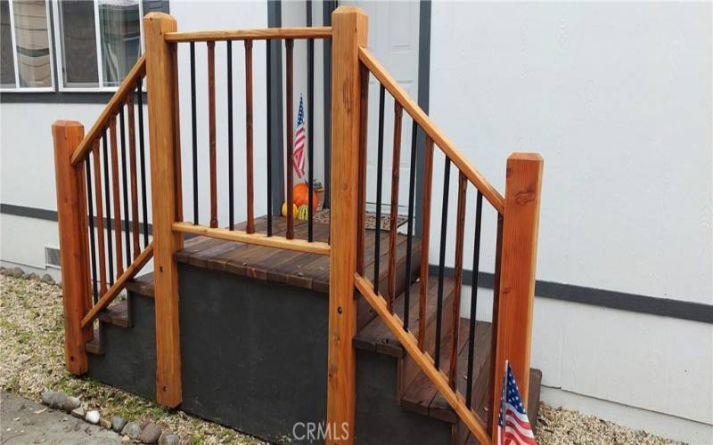 Sturdy, stunning and safe front steps custom designed and handmade