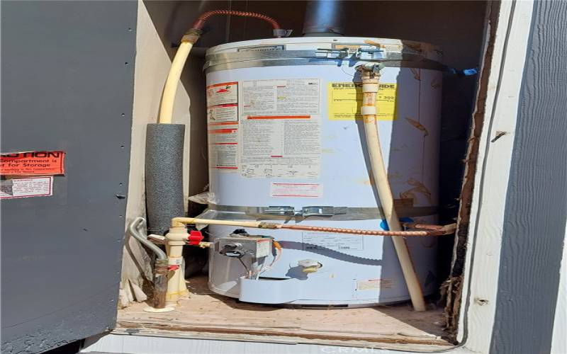 Strapped and secure water heater