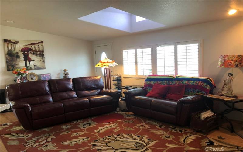 Living Room with Skylight