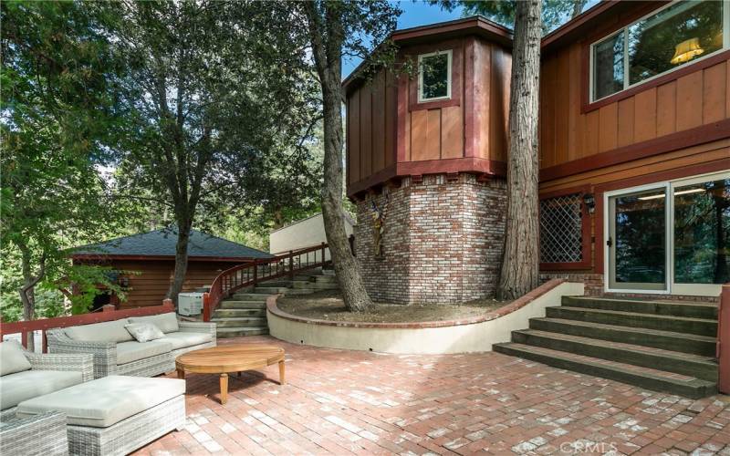 Brick patio off family room