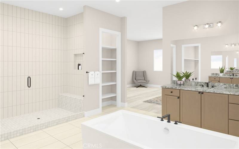 Primary Bathroom: Turino - Verona Collection

Photos have been virtually staged.  Home is still under construction.