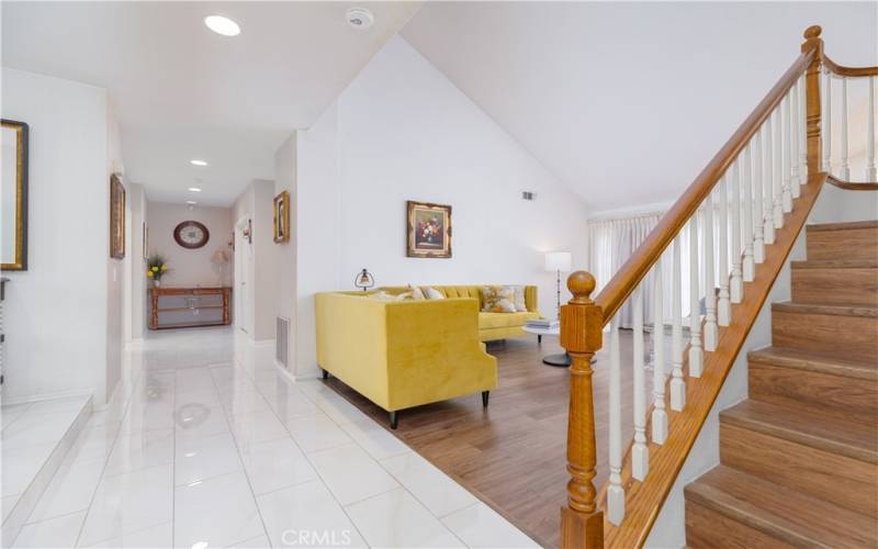 Foyer to Formal Living and Formal Dining Room