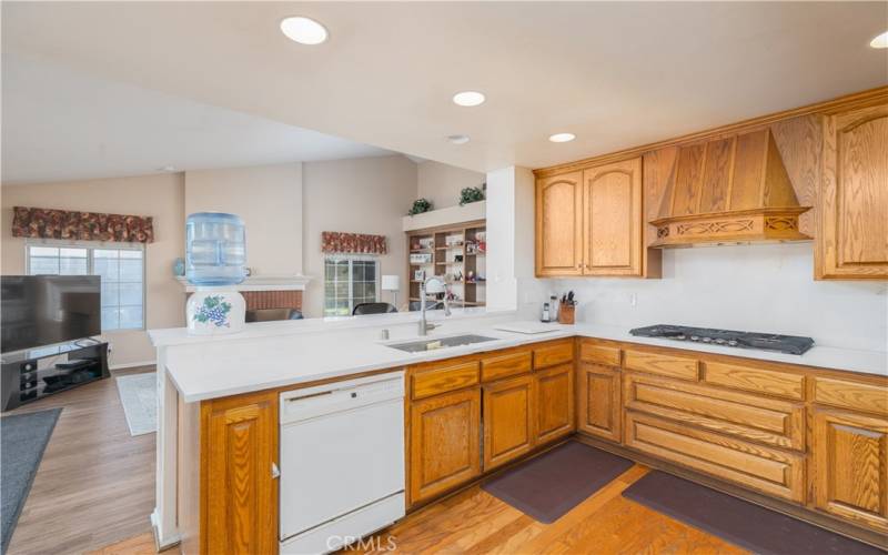 Kitchen open to Family Room