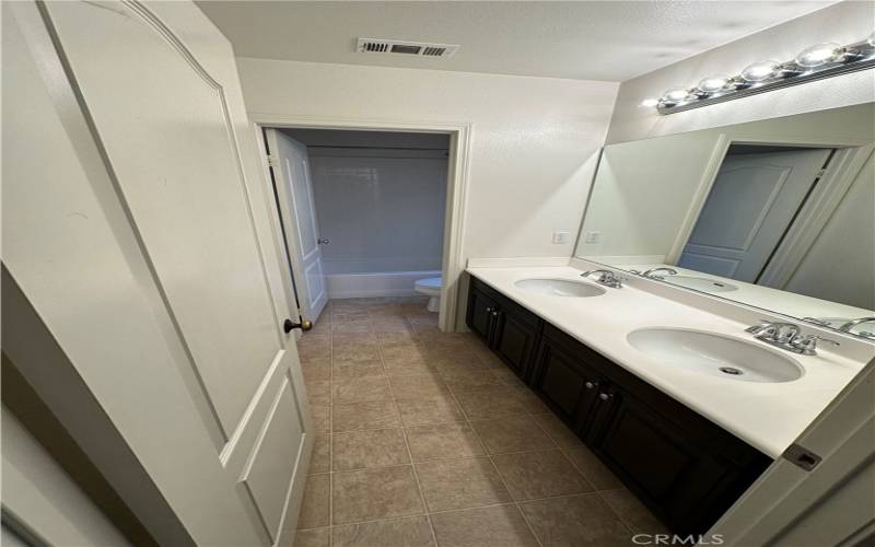 2nd Level Shared Bathroom Dual sinks