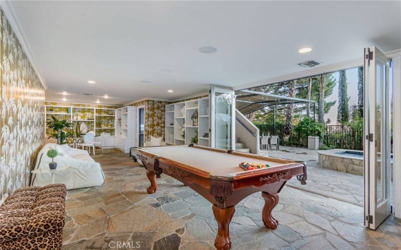 Game Room open to pool