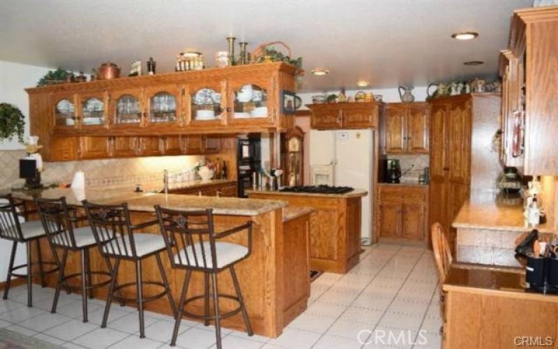 Spacious kitchen with tons of counter and shelf space!