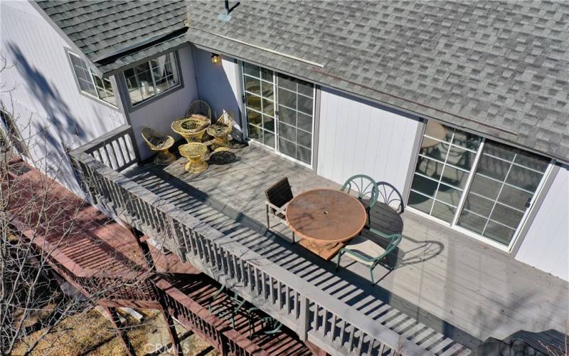 Aerial of back deck