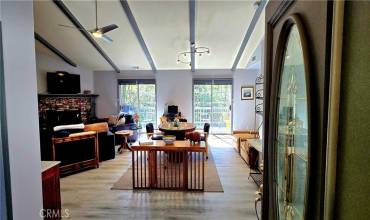 View from front door into spacious living/dining area