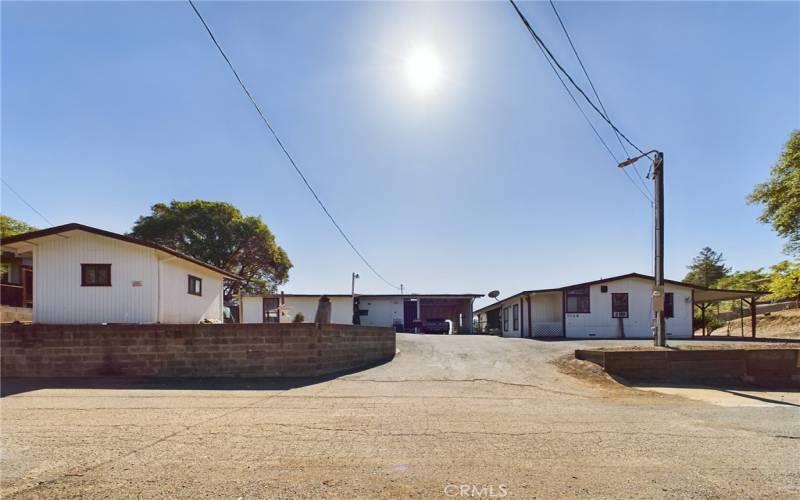 Shed, ADU, Main house.