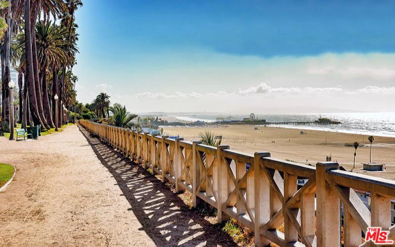 Across from Palisades Park for Easy Beach Access