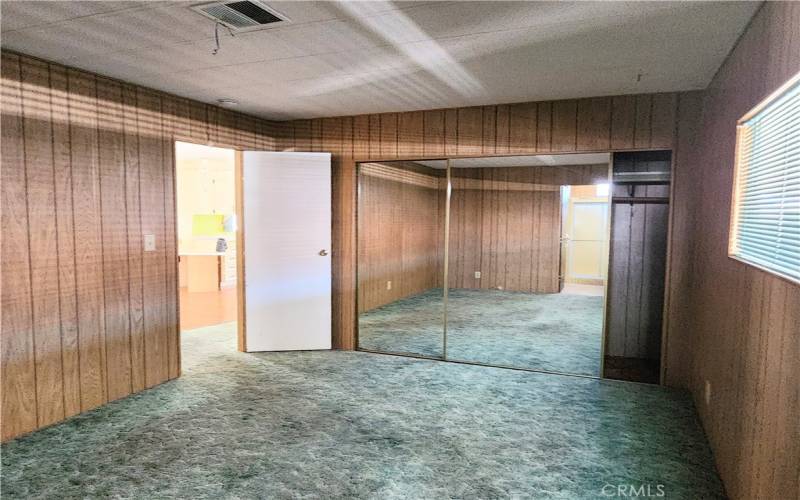 Spacious Master Suite with Mirror Closet Doors