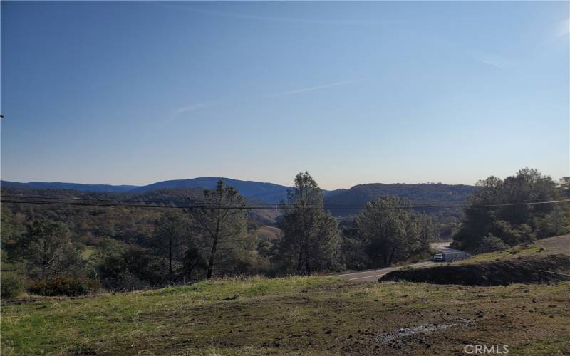 The lot has a view looking out over Lime Saddle and surrounding hills