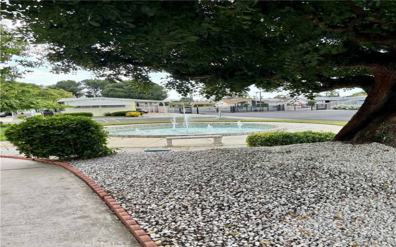 Community Fountain. Walking pathways throughout community