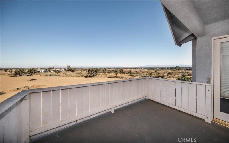 Upstairs balcony with STUNNING views