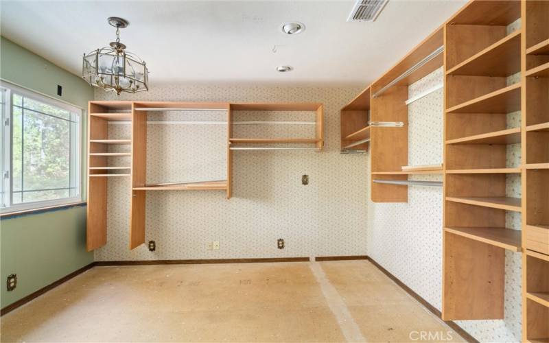 Extra large walk in closet attached to master