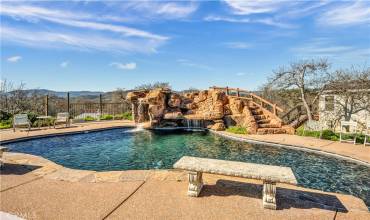 Pool with waterfall
