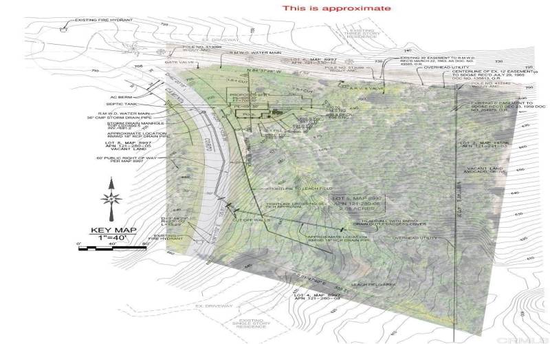 Approximate developable area overlay