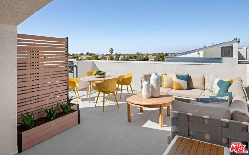 Model home rooftop deck used for representational purposes only