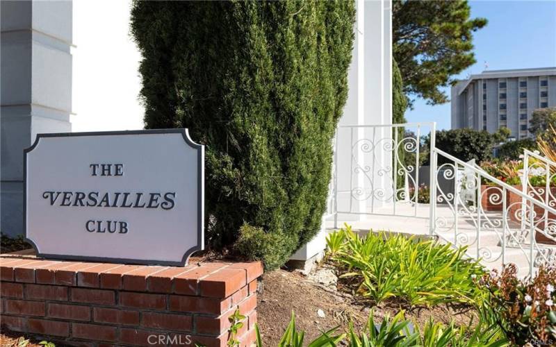 The sign and entrance to the Club House.