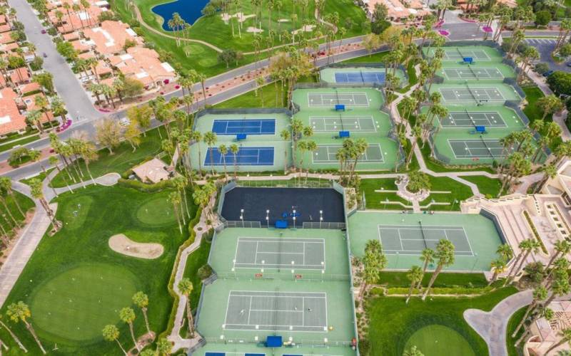 PVCC tennis courts from the air