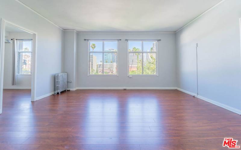 Living room with tons of light-High ceilings